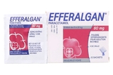 Bột sủi Efferalgan 80mg giúp giảm đau, hạ sốt (12 gói x 0.52g)