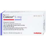 Thuốc Concor 5mg Merck điều trị tăng huyết áp (3 vỉ x 10 viên)