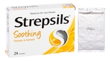 Viên ngậm Strepsils Soothing Honey & Lemon kháng khuẩn, giảm đau họng (2 vỉ x 12 viên)