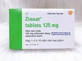 Thuốc Zinnat 125mg GSK điều trị các chứng nhiễm khuẩn (10 viên)