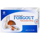 Viên uống Forgout 20mg Foripharm tác dụng hỗ trợ điều trị gout (30 viên)