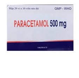 Thuốc Paracetamol 500mg Thephaco giảm đau gân khớp, đau lưng, hạ sốt (20 vỉ x 10 viên)