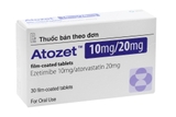 Atozet 10mg/20mg trị rối loạn lipid máu (3 vỉ x 10 viên)