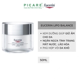 Kem Dưỡng Ẩm Cho Da Khô Và Nhạy Cảm Eucerin Lipo Balance 50ml
