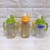 Nắp tập uống kèm ống hút Pigeon cổ rộng