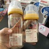 Bình sữa Pigeon SofTouch nhập khẩu 160ml/240ml (chính hãng)
