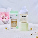Bình sữa Jubon cổ vuông 150ml/240ml núm ti siêu mềm - Chính hãng