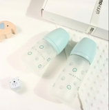 Bình sữa Thủy tinh tráng silicon Moyuum Hàn Quốc phiên bản Happy More 150ml/240ml - Chính hãng