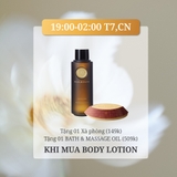 COMBO QUÀ TẶNG KHI MUA BODY LOTION - Dầu massage 120ml và xà phòng hương thiên nhiên 100G HARNN