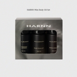 BỘ DẦU DƯỠNG THỂ HƯƠNG SẢ & OẢI HƯƠNG, HOA HỒNG & HOA PHONG LỮ, TRÀ ĐEN & LÁ XÔ THƠM - HARNN MINI BODY OIL SET 2 (10 ML X 3 PCS.) Lemongrass & Lavender - Rose & Geranium - Black Tea & Sage GB02849