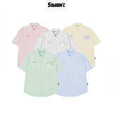 Áo Sơ Mi Tay Ngắn Kẻ Sọc SimonC SMC Local Brand Unisex Form Oversize 5 Màu