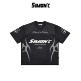 [Deal Mở Bán] Áo Thun Boxy Simon'c Jersey Nomal - Đen Trắng Basic Lưới Unisex Nam Nữ