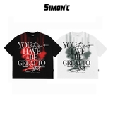 [Deal Mở Bán] Áo Thun Boxy Simon'c Great To Start - Đen Trắng Basic Cotton Unisex Nam Nữ