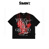 [Deal Mở Bán] Áo Thun Boxy Simon'c Great To Start - Đen Trắng Basic Cotton Unisex Nam Nữ