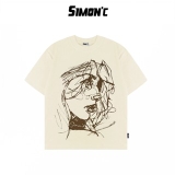 Áo Thun Cổ Tròn Simon'c Soothing - Kem Cotton Nam Nữ Unisex Tay Lỡ Oversize Local Brand Thời Trang