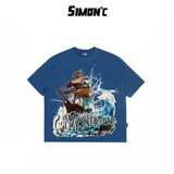Áo Thun Boxy Simon'c Big Boat - 3 Màu Cotton Unisex Tay Lỡ Nam Nữ Local Brand Thời Trang