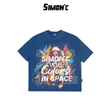 Áo Thun Boxy Simon'c Color Space - 5 Màu Cotton Unisex Tay Lỡ Nam Nữ Local Brand Thời Trang