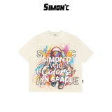 Áo Thun Boxy Simon'c Color Space - 5 Màu Cotton Unisex Tay Lỡ Nam Nữ Local Brand Thời Trang