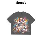 Áo Thun Boxy Simon'c Color Space - 5 Màu Cotton Unisex Tay Lỡ Nam Nữ Local Brand Thời Trang