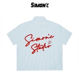 Áo Sơ Mi Boxy Thêu Xù Simon'c Striped - 3 Màu Vải Oxford Tay Lỡ Nam Nữ Local Brand Thời Trang