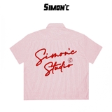 Áo Sơ Mi Boxy Thêu Xù Simon'c Striped - 3 Màu Vải Oxford Tay Lỡ Nam Nữ Local Brand Thời Trang