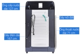 Máy giặt Aqua Inverter 10.5 KG AQW-DR105FT BK