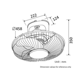 Quạt Đảo Trần KDK M40R BL