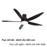 Quạt trần 5 cánh KDK U60FW (BK)