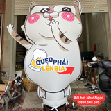 Rối hơi vẫy tay cửa hàng bia