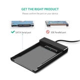 Hộp đựng ổ cứng UGREEN US221 Truyền dữ liệu 5Gbps .tương thích HDD/SSD 2.5