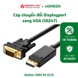 Cáp chuyển đổi có chipset Displayport sang VGA 1.5M Ugreen(10247)