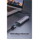 Bộ Chuyển Đổi USB Type C Sang HDMI+SD+TF+PD+2 Cổng USB 3.0+RJ45 Ugreen (90568)