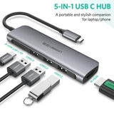 Bộ chuyển USB type-C sang HDMI/ Hub USB 3.0 hỗ trợ sạc cổng USB-C chính hãng Ugreen