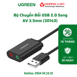 Bộ Chuyển Đổi USB 2.0 Sang AV 3.5mm Ugreen