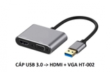 Bộ Chuyển Đổi USB 3.0 Sang HDMI + VGA Ugreen(20518)