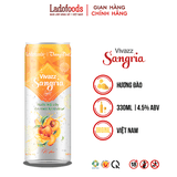 Vivazz Sangria Light - Nước Trái Cây Lên Men Tự Nhiên Vị Đào - Lon 330ML