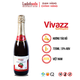 Vivazz Sparkling Juice - Nước Trái Cây Tự Nhiên Có Ga - Táo Đỏ - Chai 720ML
