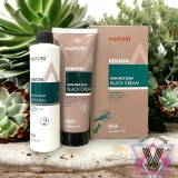 Thuốc Nhuộm Tóc Đen Phủ Bạc Keratin Không Dính Da Đầu Marubi 250Ml X2