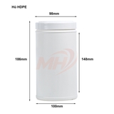 Hũ nhựa HDPE 1.2kg