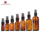 CHAI THỦY TINH ĐỰNG TINH DẦU NÂU NẮP XỊT XƯƠNG ĐEN