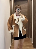 Coat da lộn SANDRO lông vón