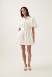 Váy AJE trắng tay bồng