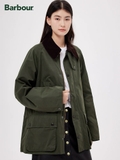Áo khoác BARBOUR kaki rêu cổ nhung