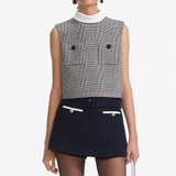 Chân váy SELF PORTRAIT tweed navy (có set)
