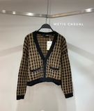 Cardigan VALENTINO nâu viền đen