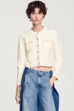 Cardigan SANDRO kem túi ngực