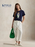 Tshirt RALPH LAUREN navy gấu áo kẻ