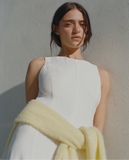 Váy MAJE trắng hở lưng cài khuy