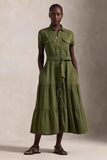 Váy sơ mi RALPH LAUREN linen túi ngực