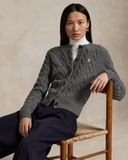 Cardigan RALPH LAUREN vặn thừng khuy sừng 2026